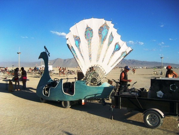 Peacock car with trailer